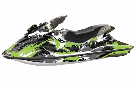 Sea-Doo GSX with the Street Star Green graphic kit