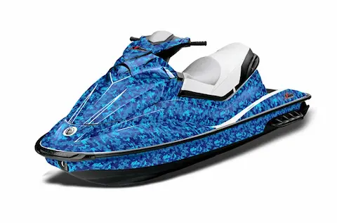 Sea-Doo GTI with the Digi Camo Blue graphic kit