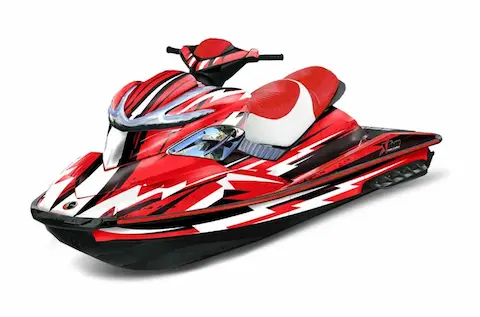 Sea-Doo RXP with the Attack Red graphic kit