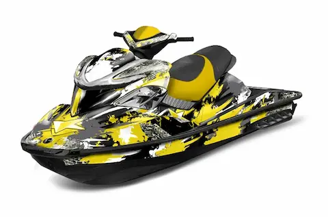 Sea-Doo RXP with the Street Star Yellow graphic kit