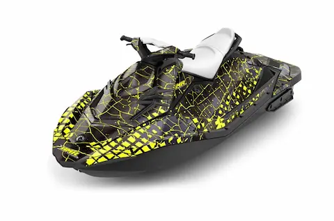 Sea-Doo Spark 2-Up with the Swift Yellow graphic kit
