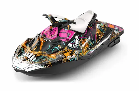Sea-Doo Spark 3-Up with the Frenzy Orange graphic kit