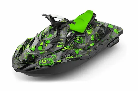 Sea-Doo Spark 3-Up with the Tune In Green graphic kit